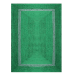 Green and Gray Braided Jute Area Rug