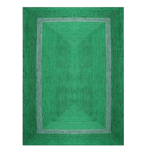 Green and Gray Braided Jute Area Rug - MAIA HOMES
