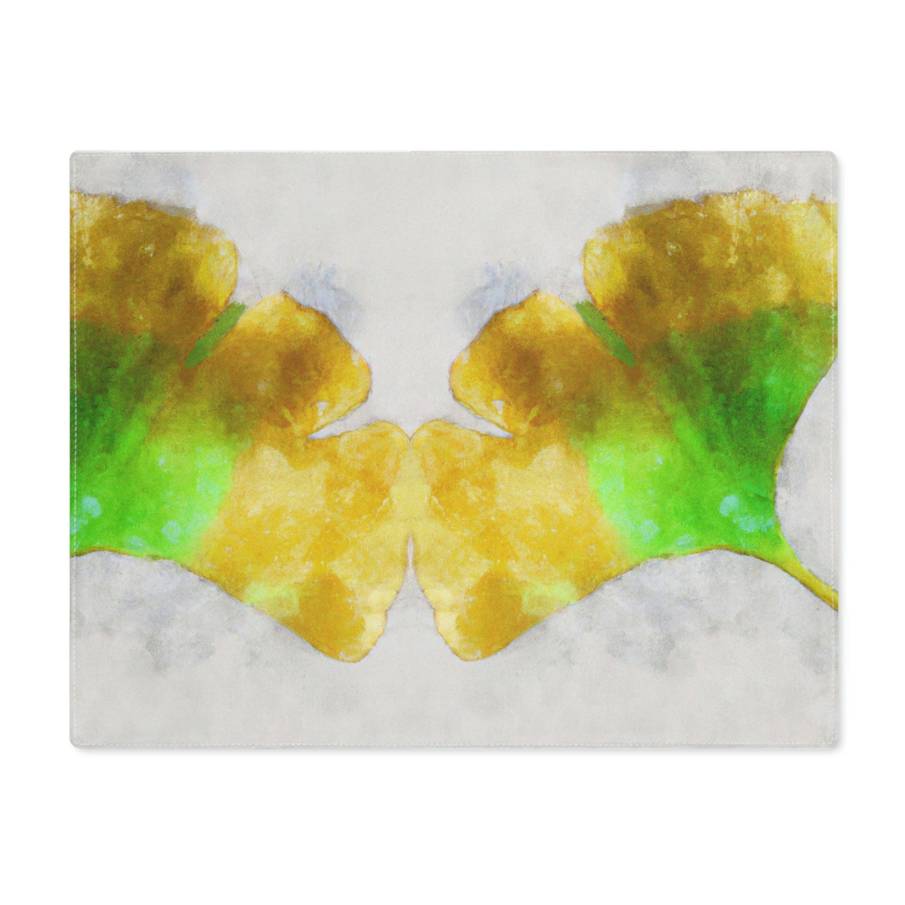 Green and Yellow Ginkgo Leaf Placemat 18" × 14"