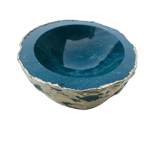 Green Blue Agate Geode Jewelry Bowl - MAIA HOMES