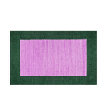 Green Border Pink Braided Jute Rug