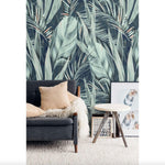 Green Botanical Tropical Leaves Wallpaper