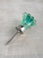 Green Crystal Glass Daisy Flower Cabinet Drawer Knobs - MAIA HOMES