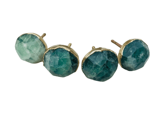 Green Fluorite Agate Cabinet Door Pull Handle - Set of 4 - MAIA HOMES