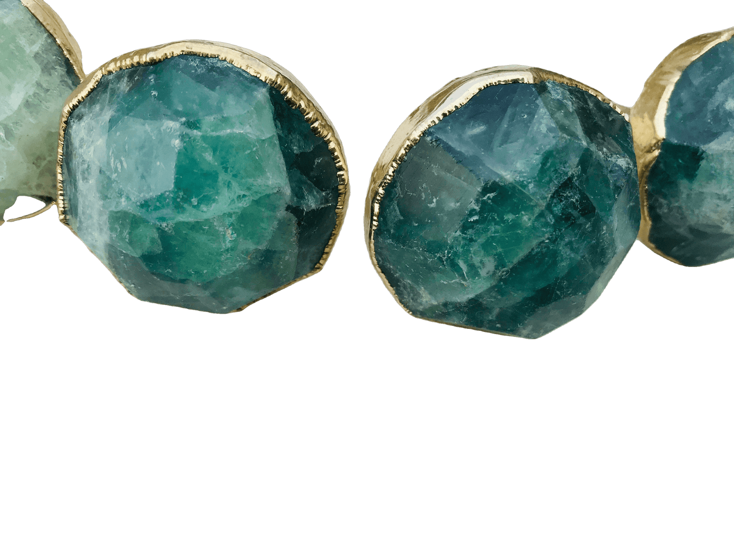 Green Fluorite Agate Cabinet Door Pull Handle - Set of 4