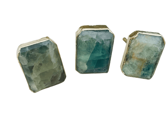 Green Fluorite Quartz Cabinet Door Pull Handle - Set of 4 - MAIA HOMES