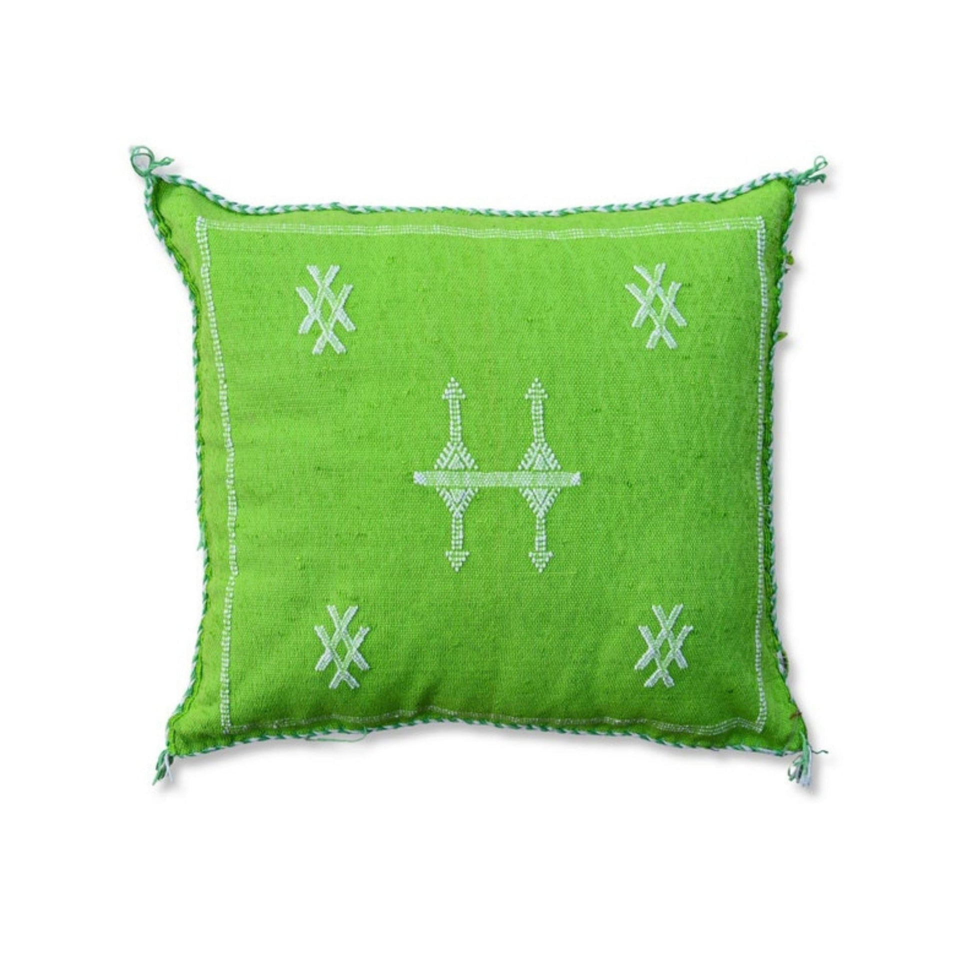 Green Handwoven Kilim Decorative Throw Pillow Cover - MAIA HOMES