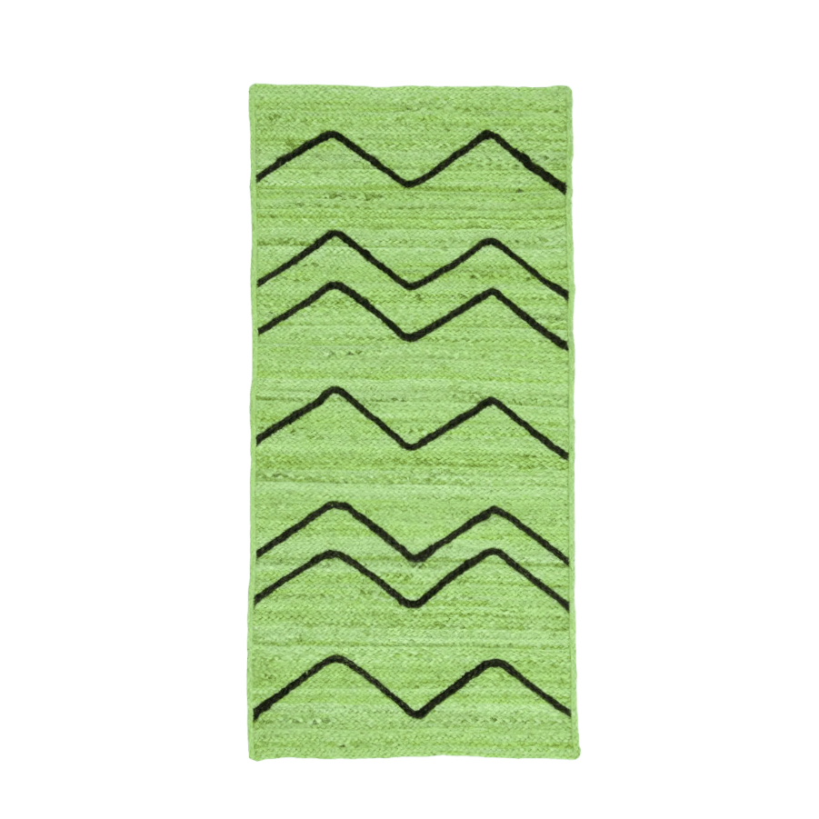 Green Hilly Natural Jute Rug