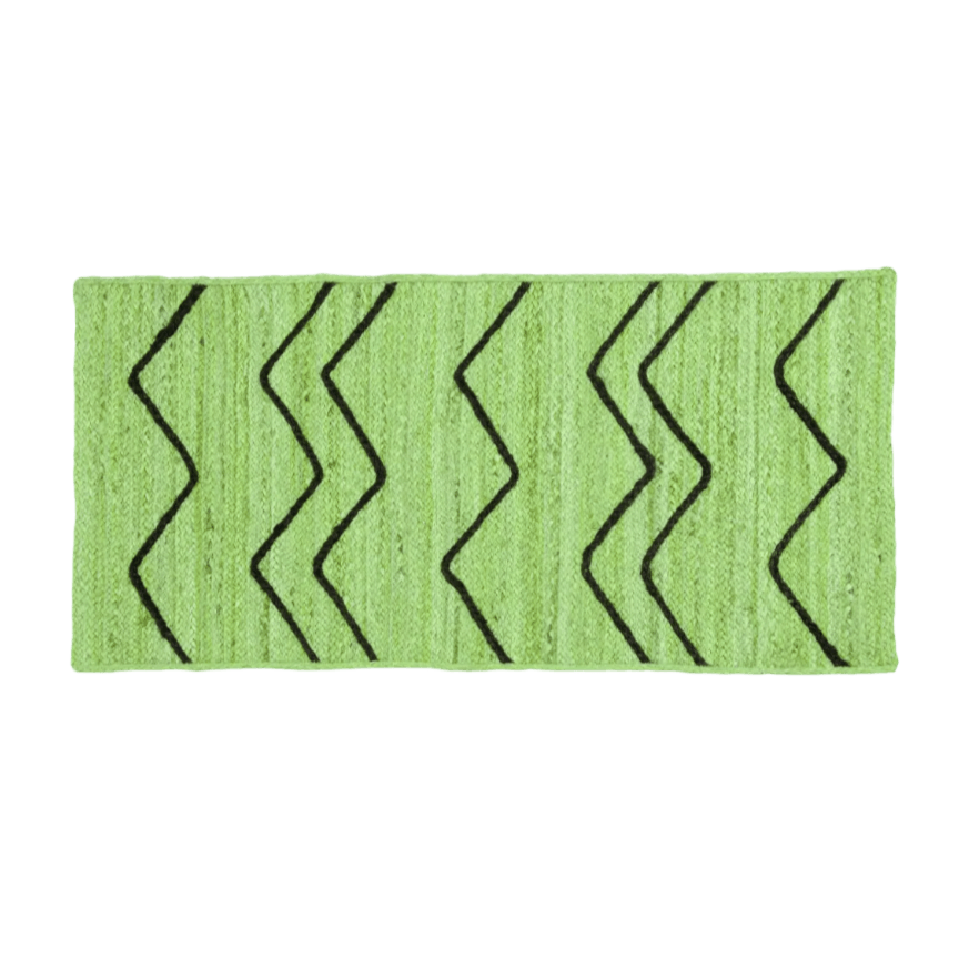 Green Hilly Natural Jute Rug - MAIA HOMES