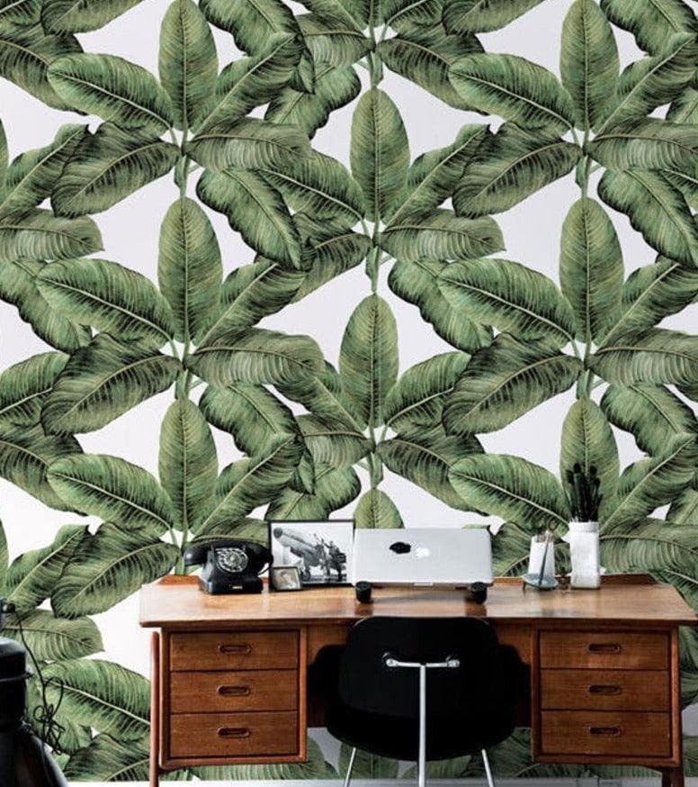 Green Large Banana Leaf Wallpaper - MAIA HOMES