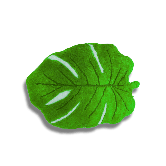 Green Monster Leaf Shape Cotton Rug - MAIA HOMES