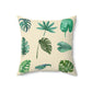 Green Monstera Leafy Printed Throw Pillow - MAIA HOMES