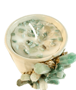 Green Quartz Crystal Scented Soy Candles in Coffee Mug - Set of 2