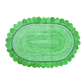 Green Scalloped Oval Jute Rug - MAIA HOMES