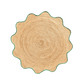 Green Trim Natural Round Jute Rug