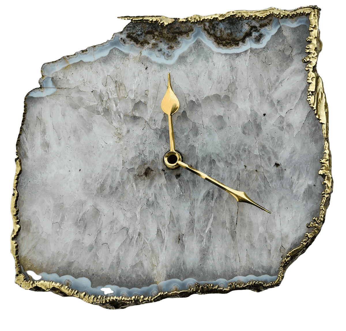 Grey Agate Large Wall Desk Clock