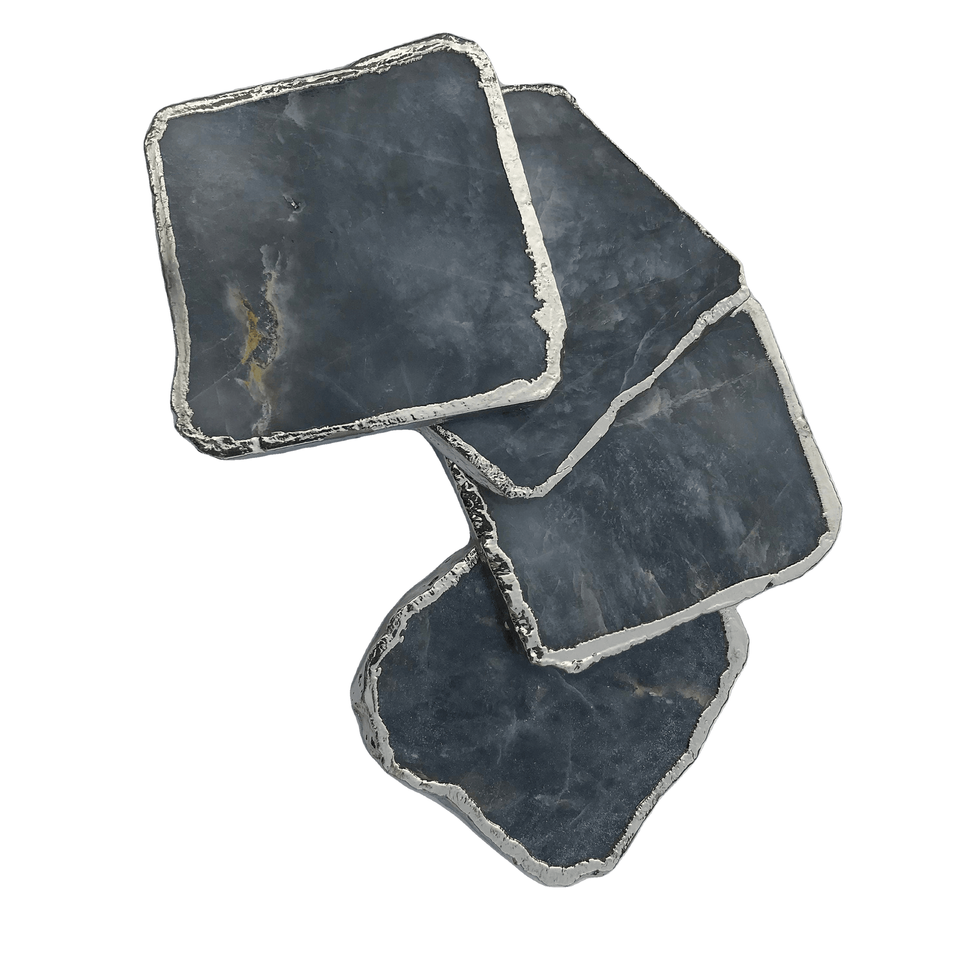Grey Agate Quartz Coaster Set of 4 - MAIA HOMES