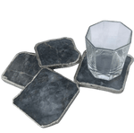 Grey Agate Quartz Coaster Set of 4