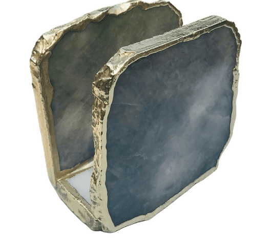 Grey Agate Stone Napkin Holder - MAIA HOMES