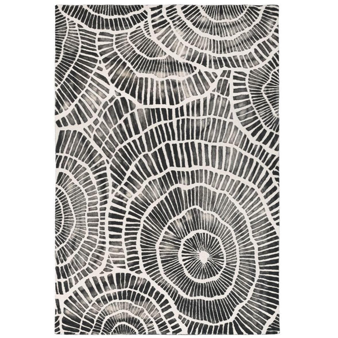 Grey Oushak Retro Hand Tufted Wool Rug