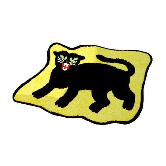 Grumpy Black Cat Accent Rug - MAIA HOMES