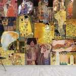 Gustav Klimt Art Collage Wall Mural