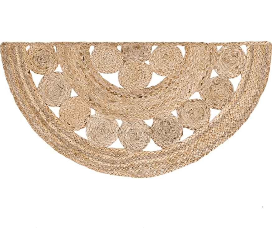 Half Circle of Life Accent Jute Rug