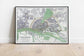 Hamburg City Map Wall Print| Framed Map Wall Decor - MAIA HOMES