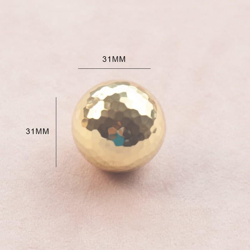 Hammered Brass Round Cabinet Drawer Knob