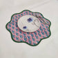 Hand Blocked Floral Scalloped Round Placemats - MAIA HOMES