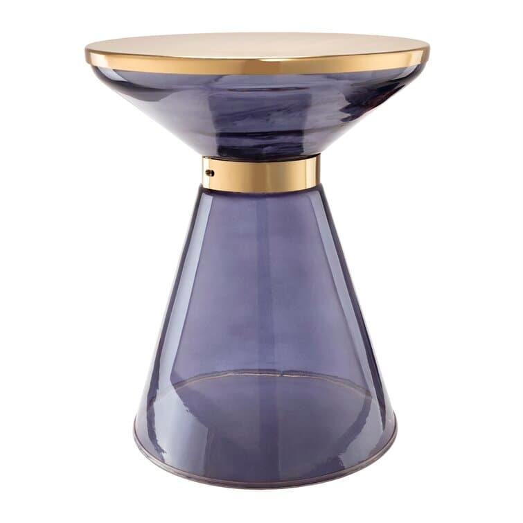 Hand Blown Glass End Table