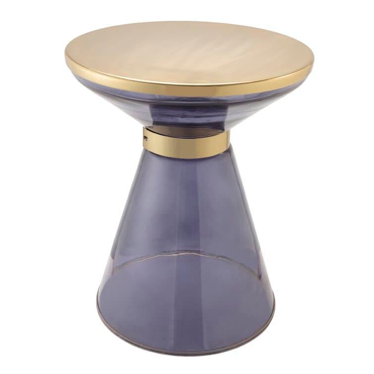 Hand Blown Glass End Table