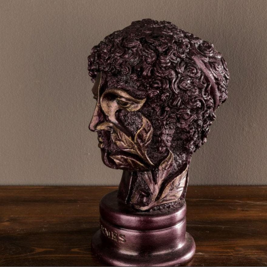 Hand Crafted Bronze Hermes Bust Statue