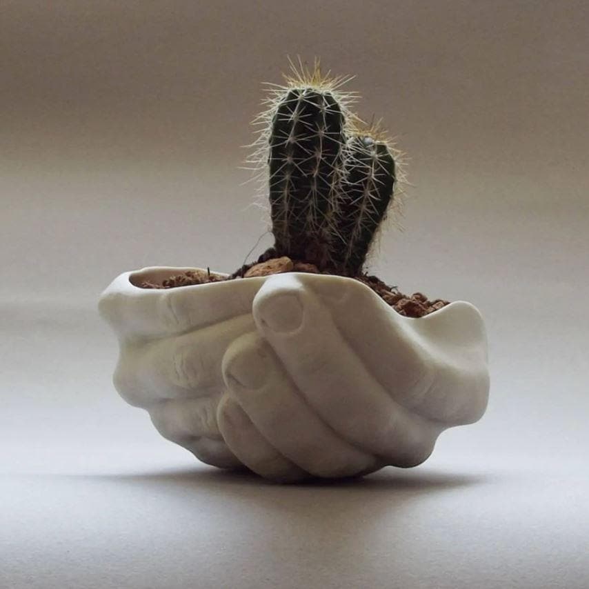 Hand Crafted Ceramic Hand Succulent Planter Pot - MAIA HOMES