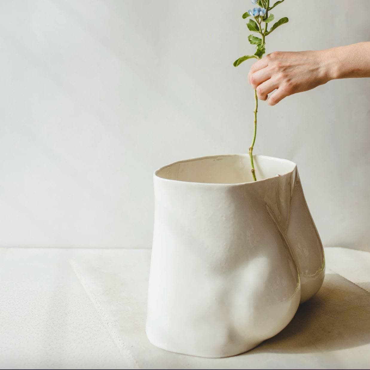 Hand Crafted David's Nude Porcelain Vase - MAIA HOMES