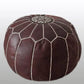 Hand Crafted Genuine Leather Moroccan Pouf Cover - MAIA HOMES