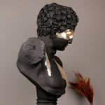 Hand Crafted Gold Gilded Black Hermes Sculpture