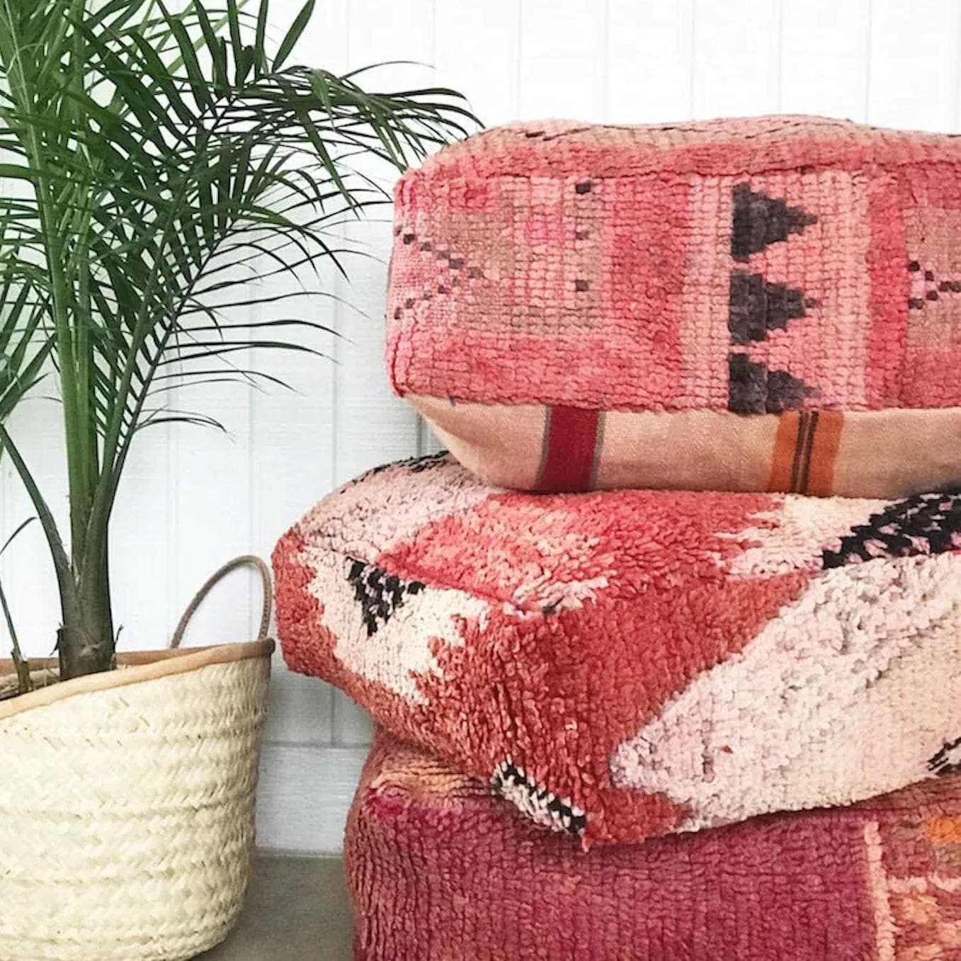 Hand crafted Moroccan Kilim Pouf Cover - MAIA HOMES