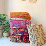 Hand crafted Moroccan Kilim Pouf Cover