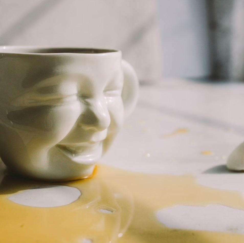 Hand Crafted Porcelain Happy Baby Face Coffee Mug - MAIA HOMES
