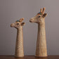 Hand Crafted Rattan Giraffe Head Sculpture - MAIA HOMES