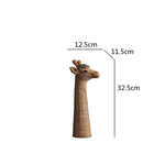 Hand Crafted Rattan Giraffe Head Sculpture