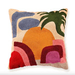 Hand Embroidered Caribbean Wool Cushion Cover