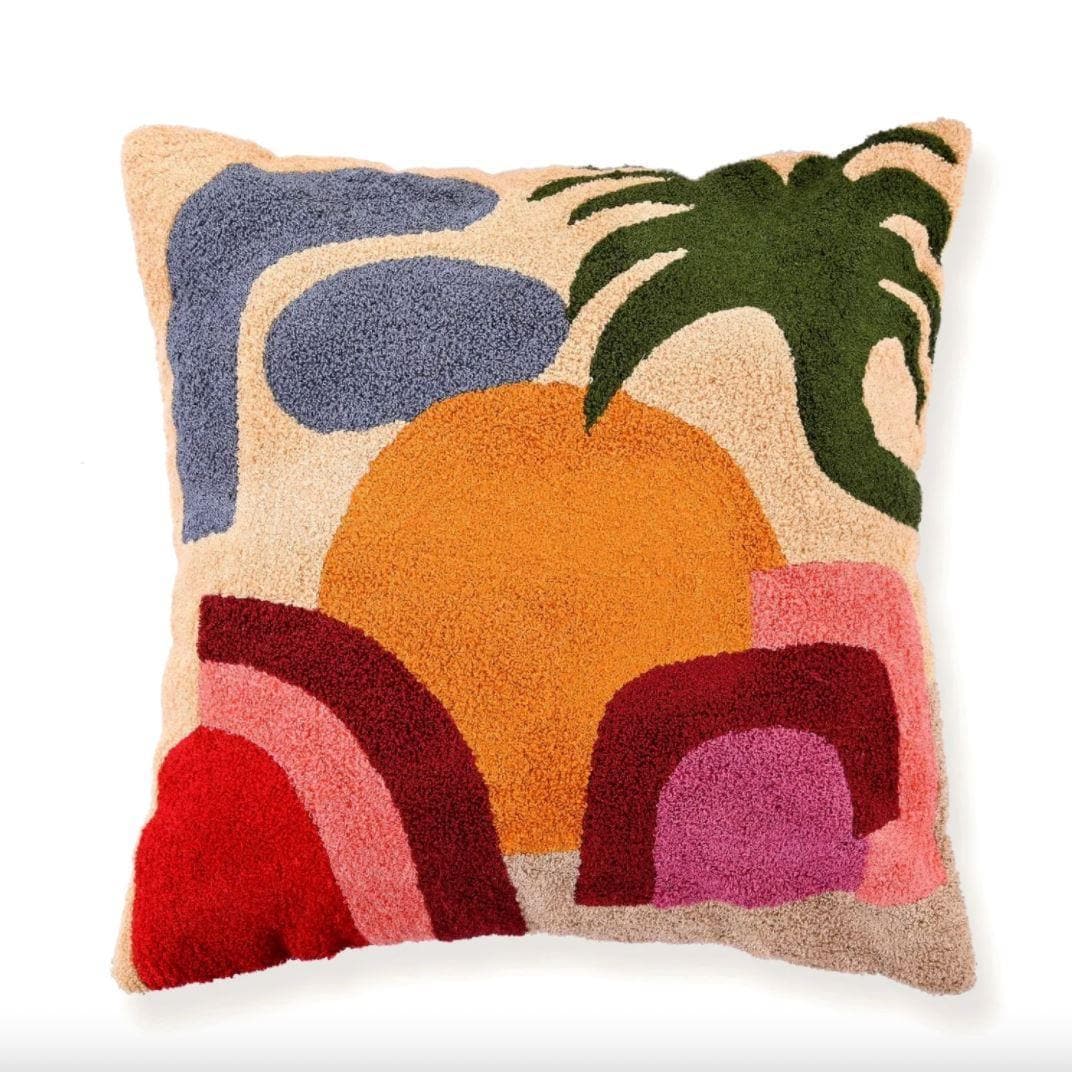 Hand Embroidered Caribbean Wool Cushion Cover - MAIA HOMES