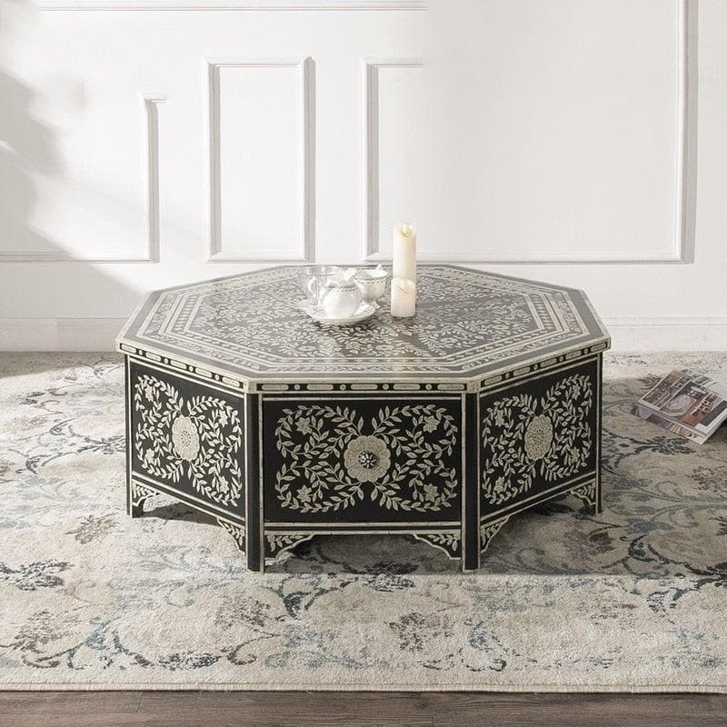 Hand Painted Diamond Coffee Table - MAIA HOMES