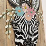 Handcrafted Mosaic Zebra Wall Art