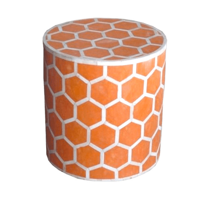 Handmade Bone Inlay Wooden Modern Bee Pattern Side table