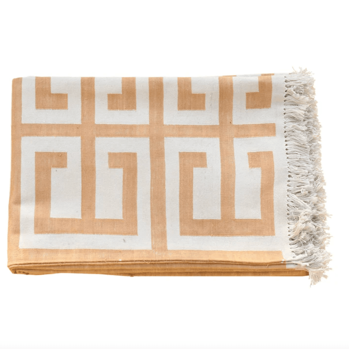 Handmade Chindian Dhurrie Cotton Reversible Rug - MAIA HOMES