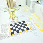 Handmade Cotton Checker Bathmat