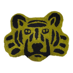 Handmade Cotton Lion Face Shaped Bath Mat Green